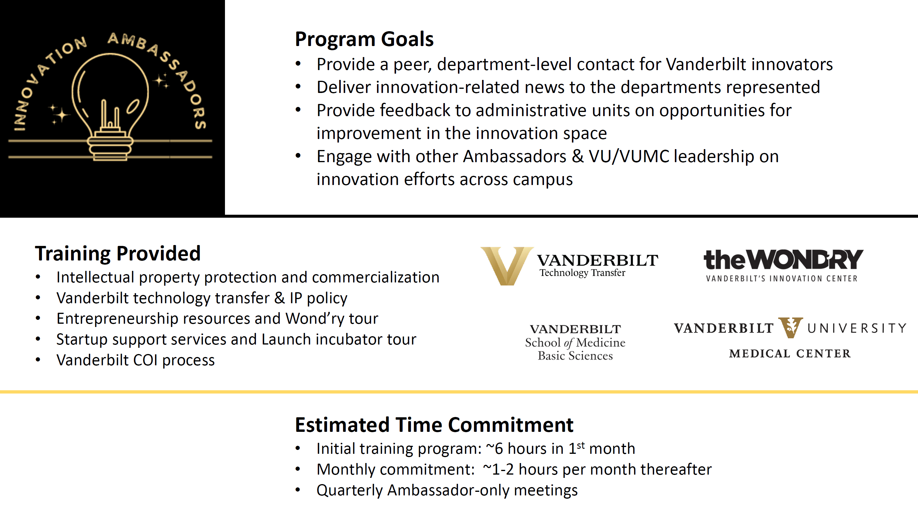 Vanderbilt Innovation Ambassadors Program