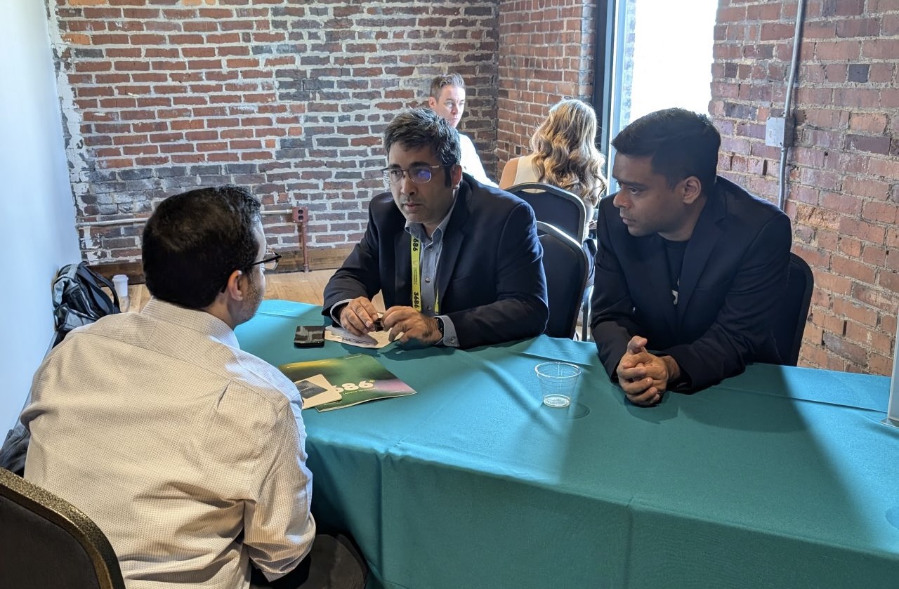 Abhishek Dubey and Ayan Mukhopadhyay at the LaunchTN 3686 Conference