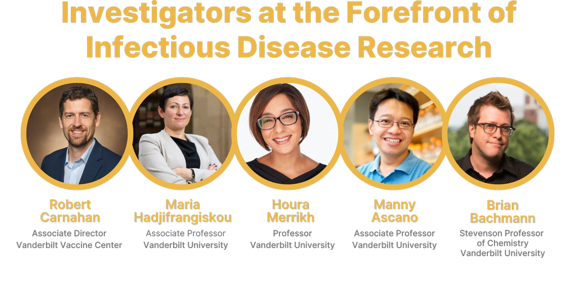Investigators at the Forefront of Infectious Disease Research - Robert Carnahan, Houra Merrikh, Brian Bachmann, Maria Hadifrangiskou, and Manny Ascano