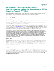Merck Research Laboratories SEEDS Program RFP DB2025