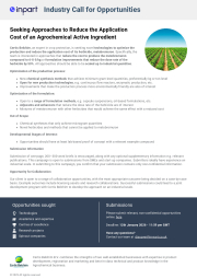  Reduce the Application Cost of an Agrochemical Active Ingredient