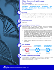 Pfizer Research Grant: Pediatric Pneumococcal Disease Serotype Distribution - Surveillance Studies in Saudi Arabia